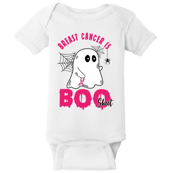 Breast Cancer Is Boo Sheet Halloween Ghost Baby Bodysuit