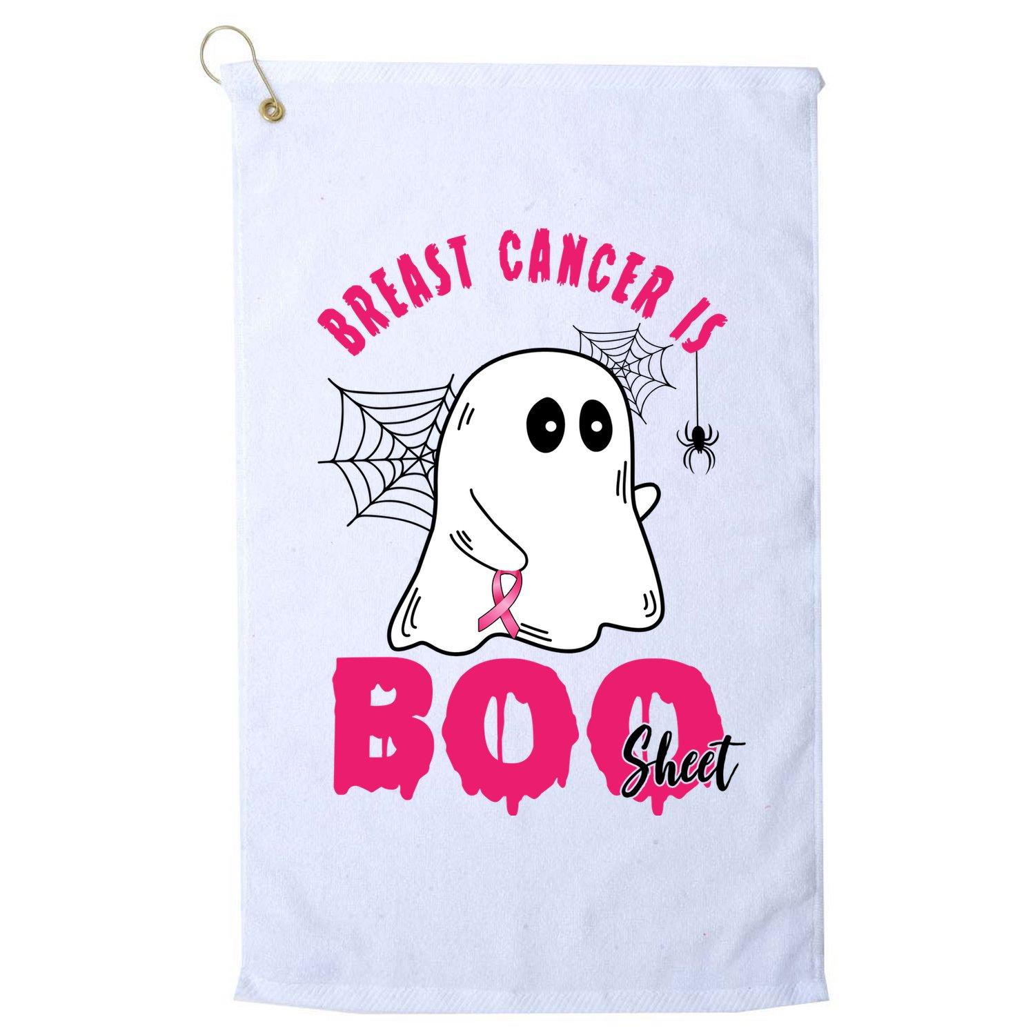 Breast Cancer Is Boo Sheet Halloween Ghost Golf Towel