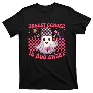 Breast Cancer Is Boo Sheet Warrior Halloween Pink Ghost T-Shirt