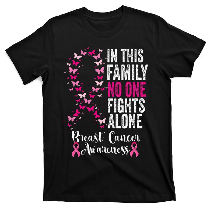 Breast Cancer In This Family No One Fight Alone T-Shirt