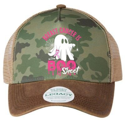 Breast Cancer Is Boo Sheet Halloween Breast Cancer Awareness Legacy Tie Dye Trucker Hat