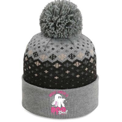 Breast Cancer Is Boo Sheet Halloween Breast Cancer Awareness The Baniff Cuffed Pom Beanie