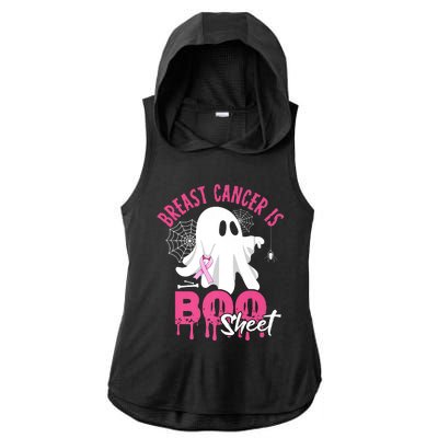 Breast Cancer Is Boo Sheet Halloween Breast Cancer Awareness Ladies PosiCharge Tri-Blend Wicking Draft Hoodie Tank