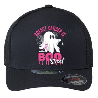 Breast Cancer Is Boo Sheet Halloween Breast Cancer Awareness Flexfit Unipanel Trucker Cap