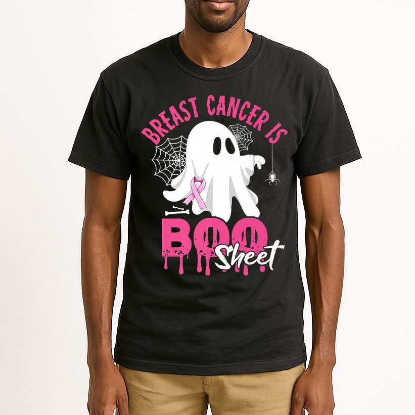 Breast Cancer Is Boo Sheet Halloween Breast Cancer Awareness Tall T-Shirt