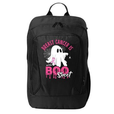 Breast Cancer Is Boo Sheet Halloween Breast Cancer Awareness City Backpack