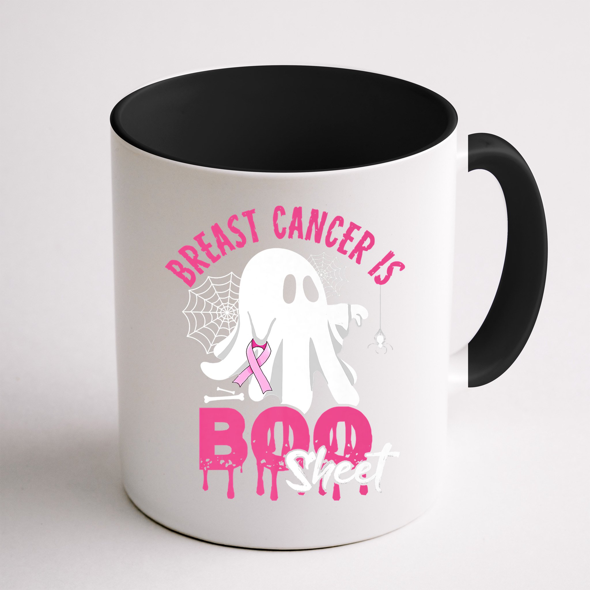 Breast Cancer Is Boo Sheet Halloween Breast Cancer Awareness Mug