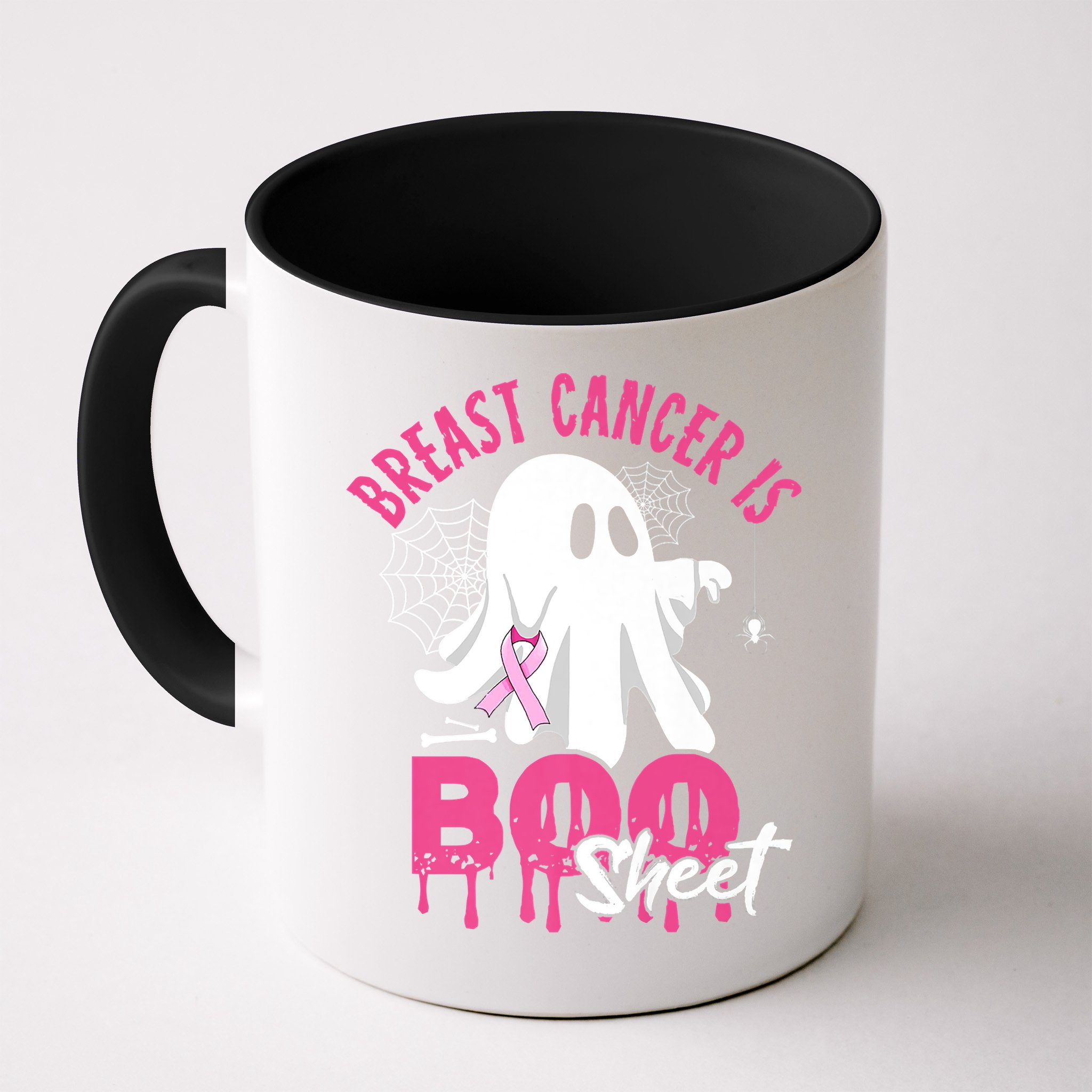 Breast Cancer Is Boo Sheet Halloween Breast Cancer Awareness Mug