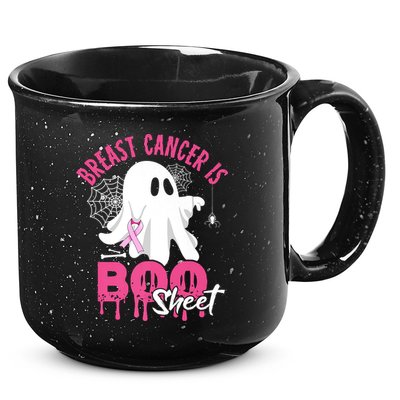 Breast Cancer Is Boo Sheet Halloween Breast Cancer Awareness 15oz Campfire Ceramic Mug