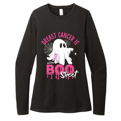 Breast Cancer Is Boo Sheet Halloween Breast Cancer Awareness Womens CVC Long Sleeve Shirt