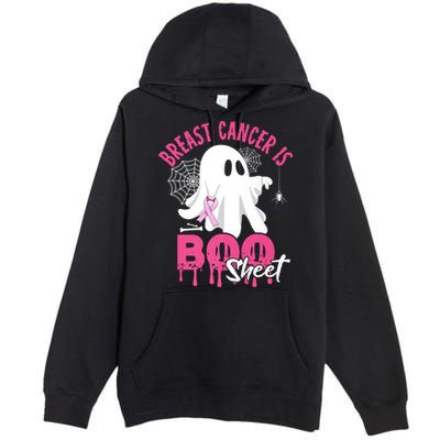 Breast Cancer Is Boo Sheet Halloween Breast Cancer Awareness Premium Pullover Hoodie