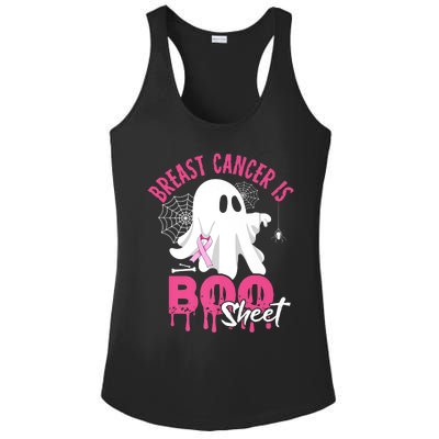 Breast Cancer Is Boo Sheet Halloween Breast Cancer Awareness Ladies PosiCharge Competitor Racerback Tank