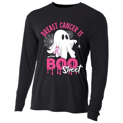 Breast Cancer Is Boo Sheet Halloween Breast Cancer Awareness Cooling Performance Long Sleeve Crew