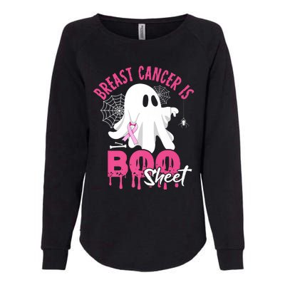 Breast Cancer Is Boo Sheet Halloween Breast Cancer Awareness Womens California Wash Sweatshirt