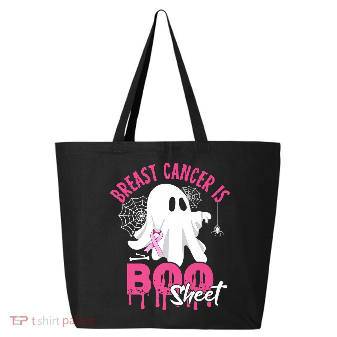 Breast Cancer Is Boo Sheet Halloween Breast Cancer Awareness 25L Jumbo Tote