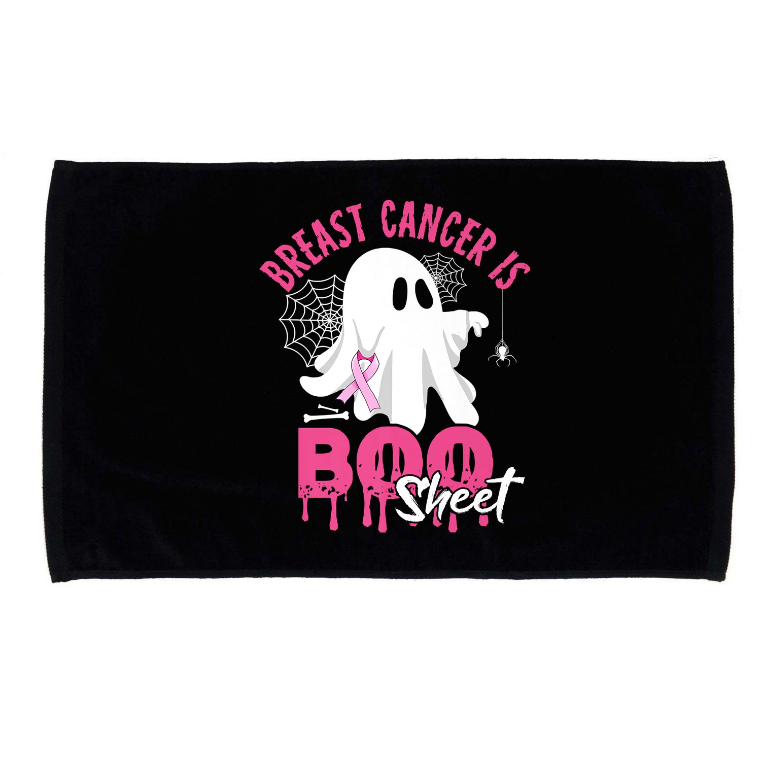 Breast Cancer Is Boo Sheet Halloween Breast Cancer Awareness Microfiber Hand Towel
