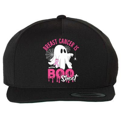 Breast Cancer Is Boo Sheet Halloween Breast Cancer Awareness Wool Snapback Cap