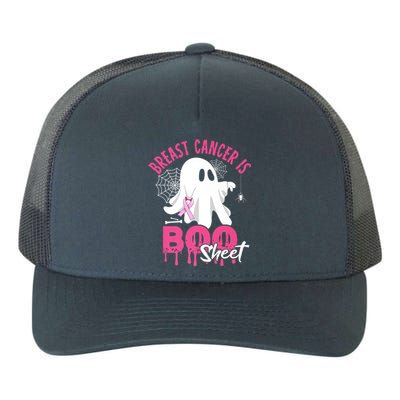 Breast Cancer Is Boo Sheet Halloween Breast Cancer Awareness Yupoong Adult 5-Panel Trucker Hat