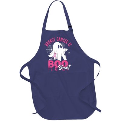 Breast Cancer Is Boo Sheet Halloween Breast Cancer Awareness Full-Length Apron With Pockets