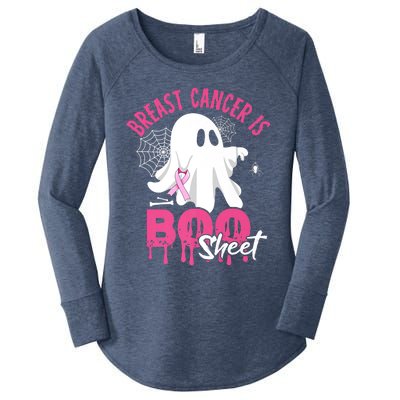 Breast Cancer Is Boo Sheet Halloween Breast Cancer Awareness Women's Perfect Tri Tunic Long Sleeve Shirt