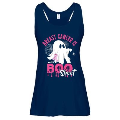 Breast Cancer Is Boo Sheet Halloween Breast Cancer Awareness Ladies Essential Flowy Tank