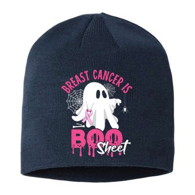 Breast Cancer Is Boo Sheet Halloween Breast Cancer Awareness Sustainable Beanie