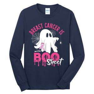 Breast Cancer Is Boo Sheet Halloween Breast Cancer Awareness Tall Long Sleeve T-Shirt