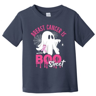 Breast Cancer Is Boo Sheet Halloween Breast Cancer Awareness Toddler T-Shirt