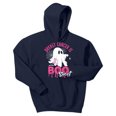 Breast Cancer Is Boo Sheet Halloween Breast Cancer Awareness Kids Hoodie