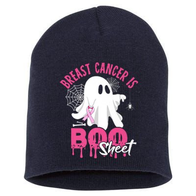 Breast Cancer Is Boo Sheet Halloween Breast Cancer Awareness Short Acrylic Beanie