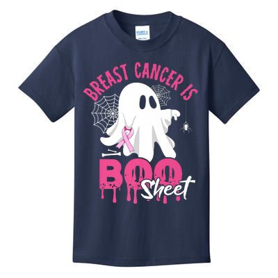 Breast Cancer Is Boo Sheet Halloween Breast Cancer Awareness Kids T-Shirt