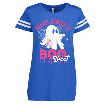 Breast Cancer Is Boo Sheet Halloween Breast Cancer Awareness Enza Ladies Jersey Football T-Shirt