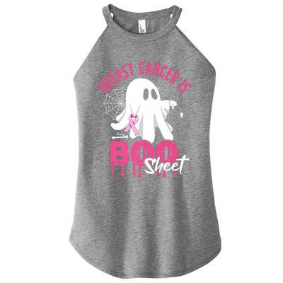 Breast Cancer Is Boo Sheet Halloween Breast Cancer Awareness Women's Perfect Tri Rocker Tank