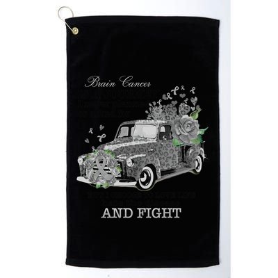 Brain Cancer Is A Journey Brain Cancer Awareness Gift Golf Towel