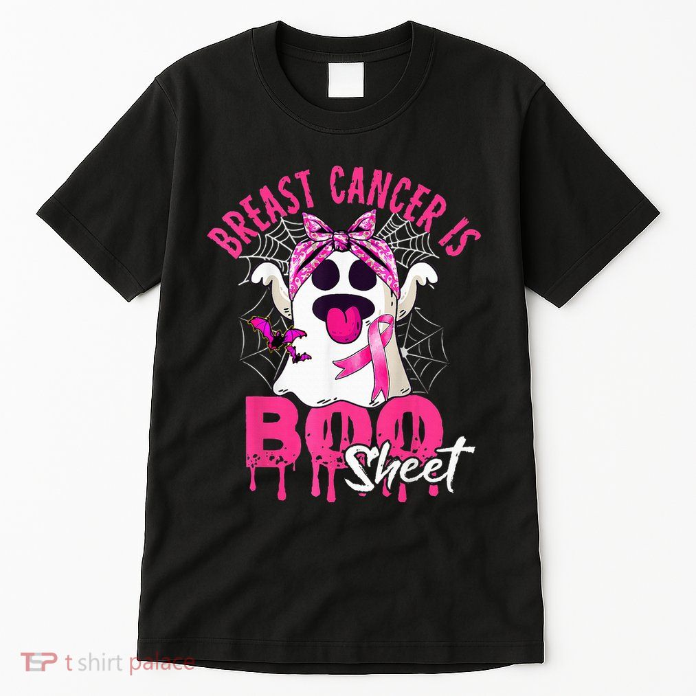 Breast Cancer Is Boo Sheet Halloween Breast Cancer Awareness Tall T-Shirt