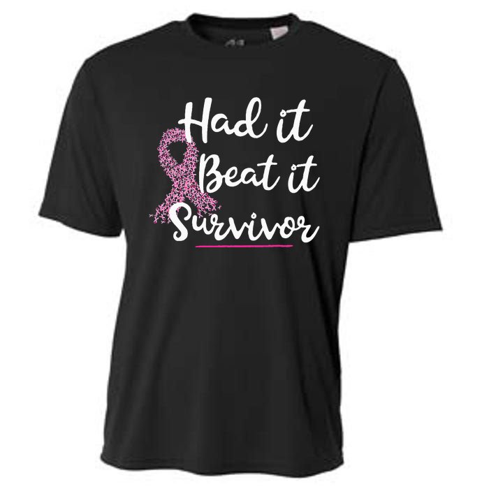 Breast Cancer I Had It I Beat It Survivor Pink Ribbon Gift Cooling Performance Crew T-Shirt