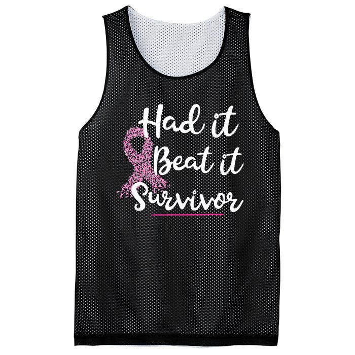 Breast Cancer I Had It I Beat It Survivor Pink Ribbon Gift Mesh Reversible Basketball Jersey Tank