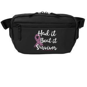 Breast Cancer I Had It I Beat It Survivor Pink Ribbon Gift Crossbody Pack