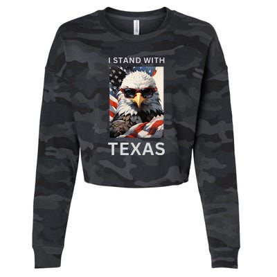 Border Crisis I Stand With Texas Cropped Pullover Crew