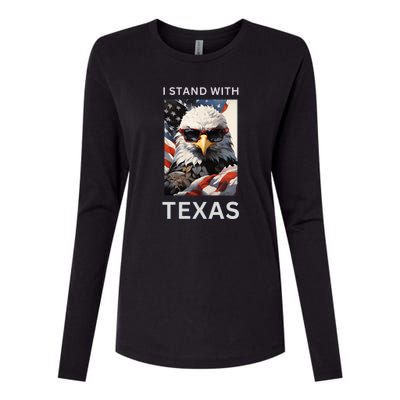 Border Crisis I Stand With Texas Womens Cotton Relaxed Long Sleeve T-Shirt