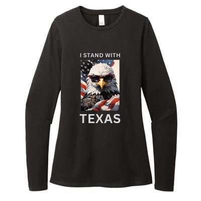 Border Crisis I Stand With Texas Womens CVC Long Sleeve Shirt