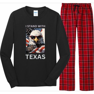 Border Crisis I Stand With Texas Long Sleeve Pajama Set