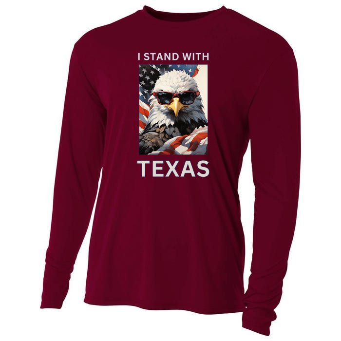 Border Crisis I Stand With Texas Cooling Performance Long Sleeve Crew