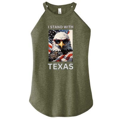 Border Crisis I Stand With Texas Women's Perfect Tri Rocker Tank