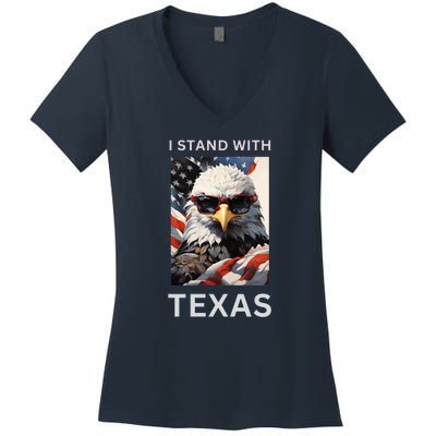 Border Crisis I Stand With Texas Women's V-Neck T-Shirt