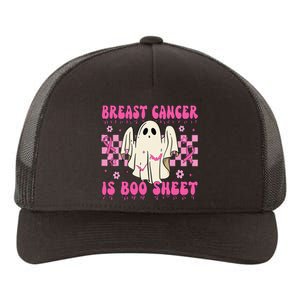 Breast Cancer Is Boo Sheet Halloween Breast Cancer Awareness Yupoong Adult 5-Panel Trucker Hat