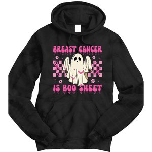 Breast Cancer Is Boo Sheet Halloween Breast Cancer Awareness Tie Dye Hoodie