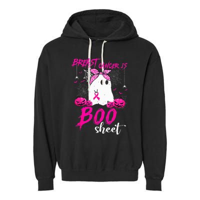 Breast Cancer Is Boo Sheet Breast Cancer Warrior Halloween Garment-Dyed Fleece Hoodie