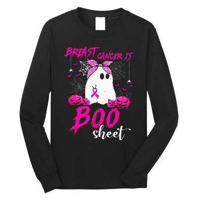 Breast Cancer Is Boo Sheet Breast Cancer Warrior Halloween Long Sleeve Shirt