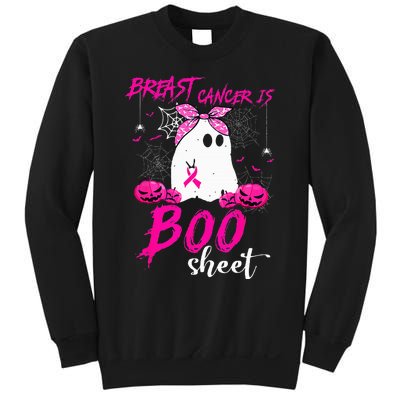 Breast Cancer Is Boo Sheet Breast Cancer Warrior Halloween Sweatshirt